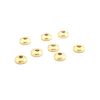 20 piezas 3MM 4MM 6MM 8MM 10MM 12MM 18K Color oro latón cuentas brillantes tapas suministros de joyería de alta calidad accesorios - details 21
