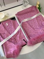 Conjunto de pijama de mujer de manga larga, pijama, 2 piezas, satén home TRE, lujosa camisa y pantalón con estampado de leopardo, novedad para el verano - details 12