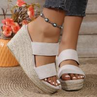 zapatos de zapatilla de tacón de cuña de verano para mujer - details 1