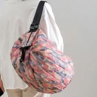 Bolsa de compras plegable creativa, bolso de hombro de viaje portátil reutilizable, ligero, impermeable, plegable, ecológico, de viaje - details 13