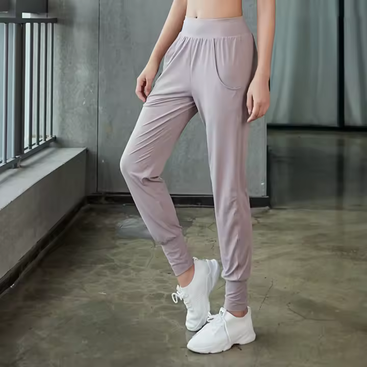 Pantalones Deportivos de Cintura Alta Secado Rápido Material de Nylon Ideal para Yoga y Estiramiento Unisex Made en China - 1