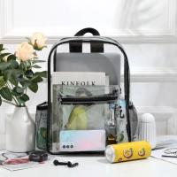 Mochila transparente de gran capacidad, Bolsa Escolar impermeable con cremallera, mango suave Visible, de Pvc, para exteriores - details 3