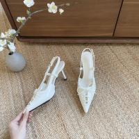 Diseño de nicho versátil stiletto puntiagudo tacones altos mujeres desgaste nueva moda Spice girl bolsa cabeza sandalias - details 30