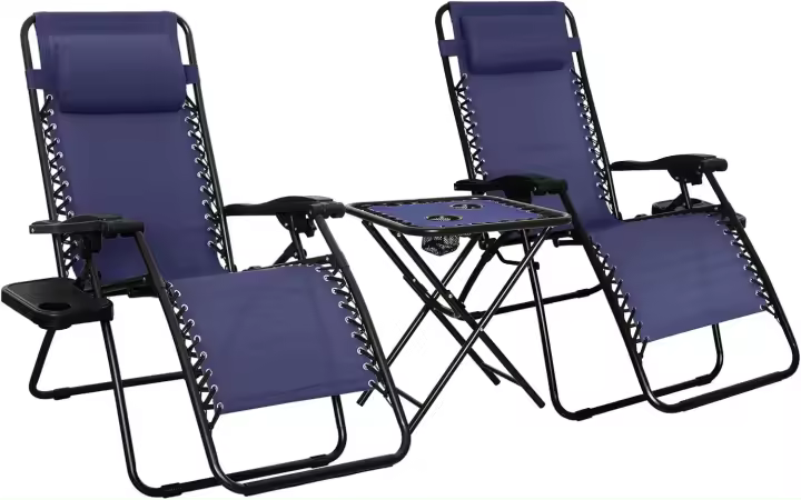 Silla Gravedad Cero, 110 x 66 x 49 cm, Azul - 1