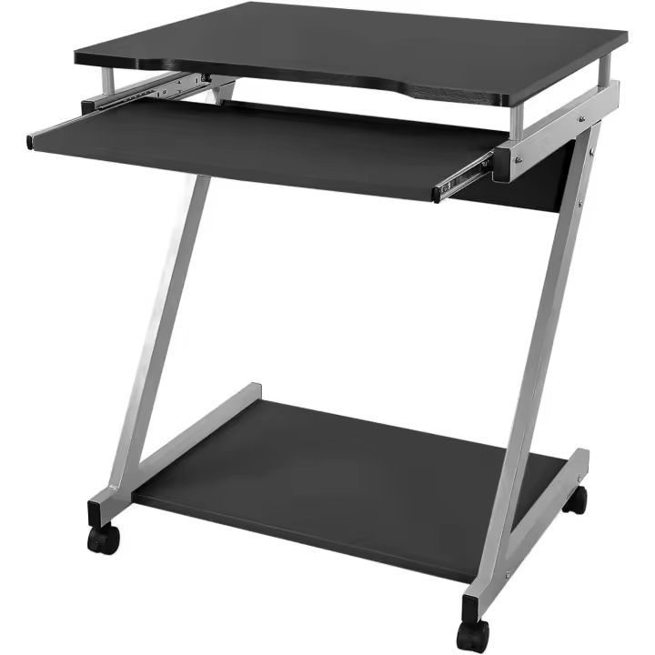 Escritorio de la Computadora, Mesa de Ordenador en Forma de Z, Escritorio para Hogar o Oficina, Negro LCD811B - 1