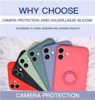 Funda de teléfono con soporte de anillo de silicona líquida Original para iPhone 16 15 14 Plus 13 12 11 Pro Max Mini soporte correa de cubierta magnética - details 1