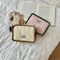 Bolsa de cosméticos portátil de Color contrastante, billetera con cremallera, monedero de Color sólido, bolsa de almacenamiento de pañuelos sanitarios suave y ligera - details 10