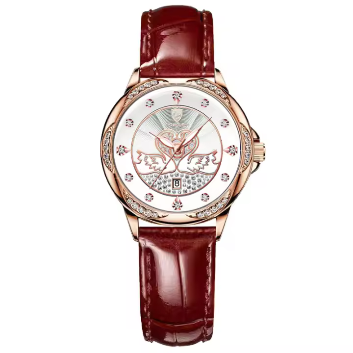 Reloj de cuarzo con calendario, luminoso, impermeable, de marca suiza para mujer. - 1