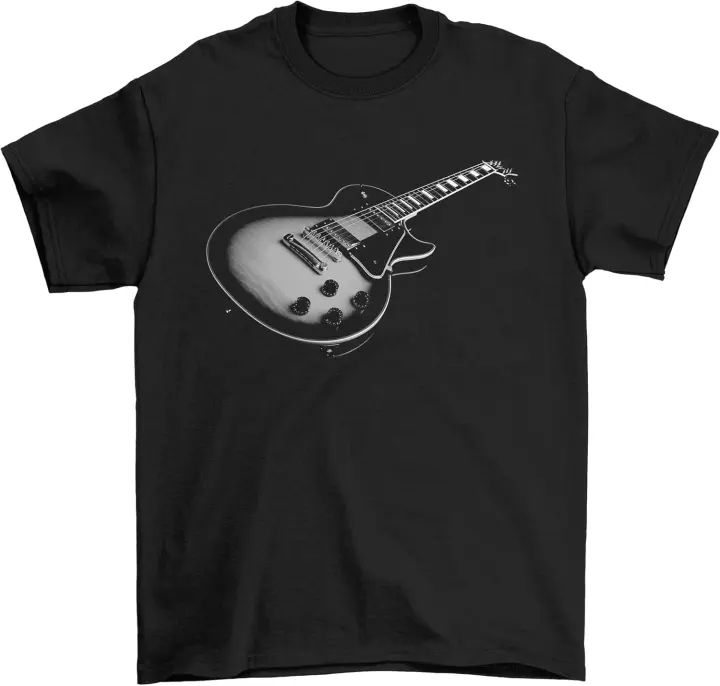 Guitarra Eléctrica Unisex, camiseta de algodón orgánico para hombre o mujer, banda de Festival de instrumentos de música - 1