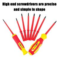 10PCS Destornillador Magnético Alta Dureza Extraíble Ciruela Hoja Destornillador Electricista Profesional Set - details 0