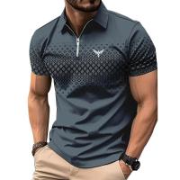 Polo de Moda de Verano para Hombres Manga Corta, Estilo Casual con Abeto, Secado Rápido, Material de Cáñamo Auténtico - details 1