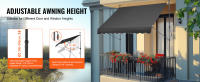 VEVOR-toldo retráctil para Patio, refugio de sombrilla con mango de manivela Manual, cubierta de sombrilla para Patio al aire libre - details 3