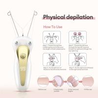 Removedor de cuerpo eléctrico para mujer, afeitadora de hilo de algodón para piernas y brazos, maquinilla de afeitar, depiladora de pelo recargable para cuello de belleza - details 7