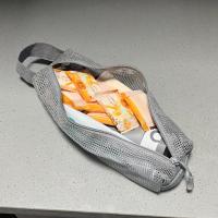 Neceser de malla con asa práctica, bolsa de almacenamiento de artículos de tocador ligera y transpirable, bolso de lavado plegable de secado rápido para niñas - details 4