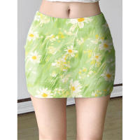BUNO-Minifalda con estampado floral para mujer, ropa de verano, falda ajustada de tubo de cintura media, faldas bonitas para fiesta de noche, ropa de calle Y2K - details 6