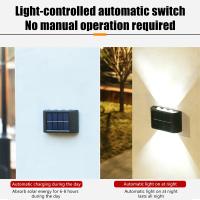 Luz Solar de pared para exteriores, lámpara LED impermeable, iluminación luminosa hacia arriba y hacia abajo, decoración de valla de jardín y balcón, luz Solar - details 9