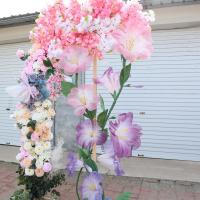 Grandes flores de gaza simuladas para exhibición en el suelo, accesorios de tiro, paisajismo de boda de alta calidad, flores falsas para exteriores - details 1