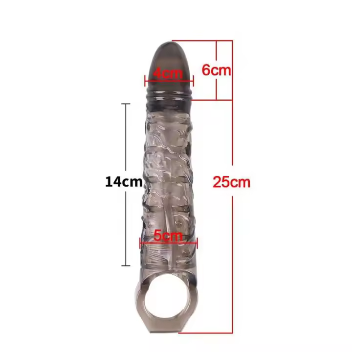 Empaque privado Funda reutilizable sexy Extensor grande Condón Retraso de la eyaculación Extensión Pene masculino Alargamiento Juguetes sexuales para adultos para hombres - 1