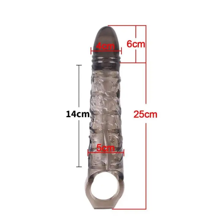 Empaque privado Funda reutilizable sexy Extensor grande Condón Retraso de la eyaculación Extensión Pene masculino Alargamiento Juguetes sexuales para adultos para hombres - 1