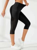 Pantalones cortos deportivos para mujer, pantalones cortos de cintura alta con bolsillos laterales para correr, yoga, gimnasio y secado rápido - details 16