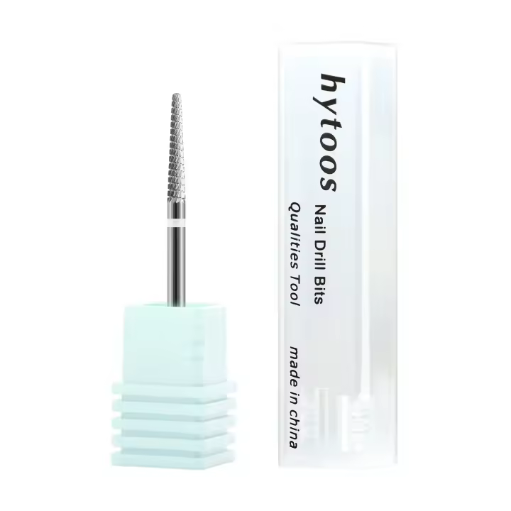 HYTOOS, brocas para limpieza de cutículas de cono pequeño, brocas para uñas de carburo cónico, seguridad profesional debajo de las uñas, herramientas limpiadoras de piel muerta - 1