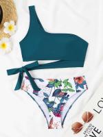 Conjunto de bikini de un hombro, trajes de baño, trajes de baño, ropa de playa sexy 2025 con relleno suave para mujer - details 19