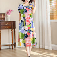 Elegante Vestido de Verano 2024 Estilo Vintage Suelto para Mujeres Cuello en V Casual - details 25