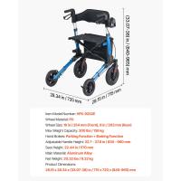 Andador con Asiento SucceBuy para Personas Mayores, Compacto, Plegable en 3 Partes, Ligero, de Aluminio, con Manillares Ajustables, Ruedas de PU Resistentes, Incluye Portavasos y Porta Bastones - Soporta hasta 136 kg - details 5