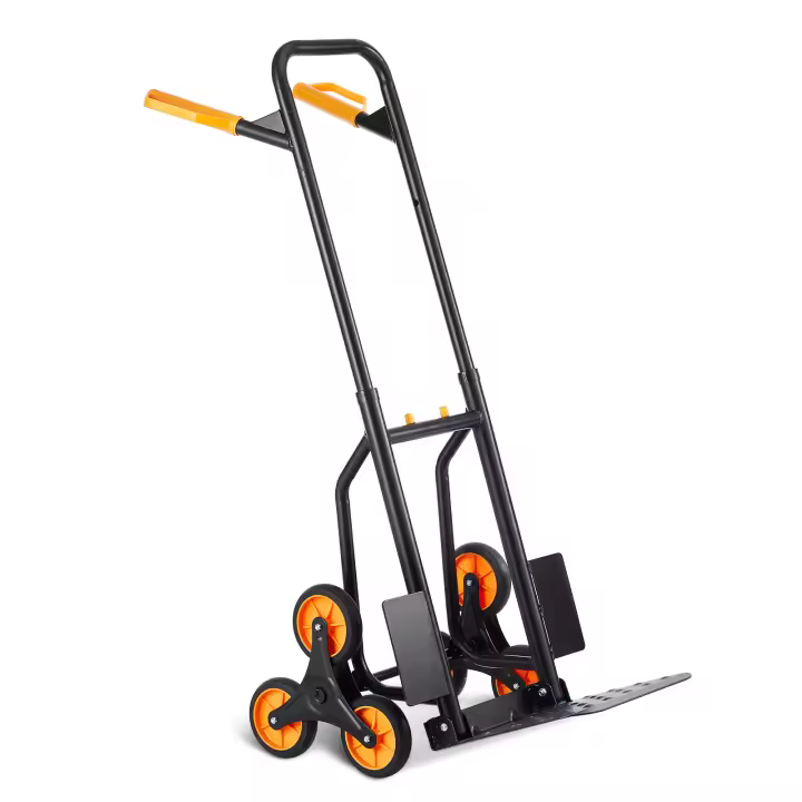 SucceBuy Carrito de Escalera Plegable de Alta Resistencia Capacidad de 440 lbs Manija Doble - 1