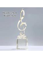 Trofeo de cristal con notación musical personalizada, medalla con letras, excelente cantante, discurso, competencia, premio, oro, plata, cobre, 1 unidad - details 1