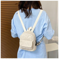 Mochila De terciopelo de pana para mujer, bolso escolar de versión coreana, sencillo, informal, pequeño, 2024 - details 19