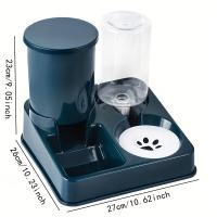 Juego de dispensador de agua automático para gatos, alimentador automático de agua y comida para mascotas inclinadas 2 en 1 para mascotas - details 0