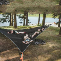 Columpio Portátil Multifuncional Triángulo Aéreo para Acampar al Aire Libre BOPORO Material Poliéster Diseño Universal para Dos Personas - details 5