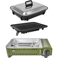 Cocina Portátil de Gas para Acampar 2X Quemadores Incluye Plancha Parrilla de Fundición de Acero Inoxidable Potencia de 2,2 Kw Muebles y Organización al Aire Libre - details 16
