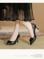 Temperamento tacones delgados tacones altos de las mujeres 2025 nueva falda desnuda hada suave cuero suave hermosa dama de honor zapatos. - details 11