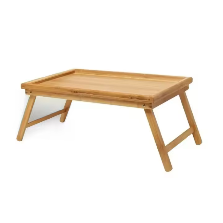 Mesa Plegable de Madera Ideal para Desayuno en Cama, Mesa de TV, Bandeja de Snacks para Laptop - 1