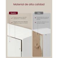Estantería de 6 Niveles Almacenamiento Abierto 24 x 40 x 178,5 cm Ideal para Sala de Estar, Estudio, Comedor Blanco Nube LBC167T14 - details 5