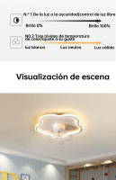 Ventilador de techo oscilante con rotación de 360° ​ ​ grados, 3 temperaturas de luz a elegir, con control remoto - Motor de CC silencioso de alta eficiencia, 6 velocidades, control remoto, función de memoria, temporizador, luz LED de 35 W. - details 8