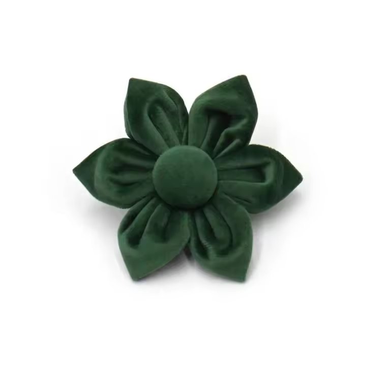 Terciopelo Verde Pavo real Grabado, Conjunto Correa de arnés Perros personalizado, Collar able sin escape para mascotas con - 1