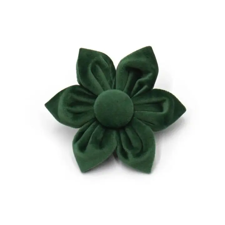 Terciopelo Verde Pavo real Grabado, Conjunto Correa de arnés Perros personalizado, Collar able sin escape para mascotas con - 1