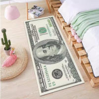 Alfombra de dólar de papel de cocina creativa, alfombra de papel de dinero, alfombra de puerta de entrada para el hogar - details 6