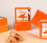 Lavado corporal blanqueador de cúrcuma Natural, limpieza profunda de la piel, elimina las manchas oscuras, las espinillas, el acné, la piel suave, para la barra de jabón facial y corporal - details 7