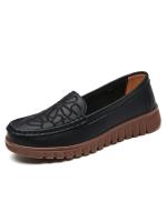 Zapatos de mujer de piel auténtica, zapatos de punta, zapatos para madres de mediana edad y mayores, zapatos planos de piel antideslizantes, suelas blandas, zapatos que no cansan. - details 2