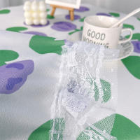 Mantel con estampado Retro wer, cubierta de comedor INS, mantel de escritorio de comedor con borde de encaje, manteles para fiestas y banquetes - details 1