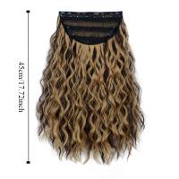 Extensiones de cabello con Clip de 18 pulgadas, permanente de maíz, pelo ondulado corto y rizado, peinado sin costuras, postizos gruesos invisibles - details 0