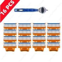 Original Fusion 5 capas de maquinilla de afeitar serie Razor Power Man afeitadora Manual Flexball barba limpieza de precisión afeitado de seguridad - details 5