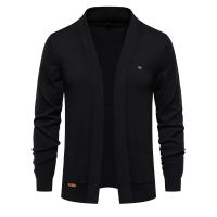 Cárdigan de algodón de invierno para hombre, suéter tejido con cuello a la moda para hombre - details 2