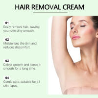 Crema depilatoria calmante de aloe con ingredientes suaves para hidratar, limpiar, suavizar y cuidar la piel delicada del cuerpo. - details 4