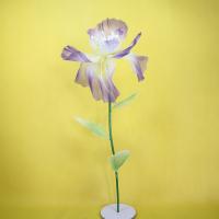Iris Artificial de 60cm, gasa gigante, cabeza de flor grande, Iris simulado, paisajismo de boda, pétalos esponjosos, flor de hilo, adorno espacial - details 7