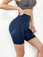 Pantalones cortos deportivos de cintura alta para mujer, mallas Push Up de nailon suave para Fitness, correr, entrenamiento, gimnasio - details 25